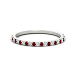 Load image into Gallery viewer, 0.25-carat-round-ruby-wedding-ring-in-white-gold-FD8370GRUDR-0.25CT-NL-WG.jpg
