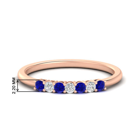 0.25-carat-round-sapphire-7-stone-wedding-band-in-rose-gold-FD8008B7GSABL-0.25CT-NL-RG-HW