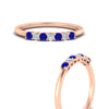Load image into Gallery viewer, 0.25-carat-round-sapphire-7-stone-wedding-band-in-rose-gold-FD8008B7GSABLANGLE3-0.25CT-NL-RG