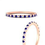 Load image into Gallery viewer, 0.25-carat-round-sapphire-wedding-ring-in-rose-gold-FD8370GSABLANGLE3-0.25CT-NL-RG.jpg
