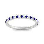 Load image into Gallery viewer, 0.25-carat-round-sapphire-wedding-ring-in-white-gold-FD8370GSABLANGLE5-0.25CT-NL-WG.jpg
