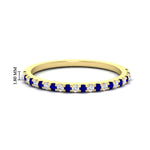 Load image into Gallery viewer, 0.25-carat-round-sapphire-wedding-ring-in-yellow-gold-FD8370GSABL-0.25CT-NL-YG-HW.jpg
