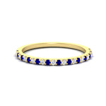 Load image into Gallery viewer, 0.25-carat-round-sapphire-wedding-ring-in-yellow-gold-FD8370GSABL-0.25CT-NL-YG.jpg
