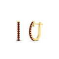 Thumbnail 6 - 0.25-carat-ruby-huggie-hoop-earrings-in-yellow-gold-FDEAR11260GRUDRANGLE2-0.25-NL-YG