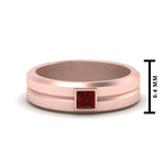 Load image into Gallery viewer, Mens Princess Cut Solitaire Wedding Ring

