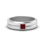 Load image into Gallery viewer, Mens Princess Cut Solitaire Wedding Ring
