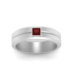Load image into Gallery viewer, Mens Princess Cut Solitaire Wedding Ring
