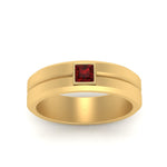 Load image into Gallery viewer, Mens Princess Cut Solitaire Wedding Ring
