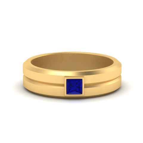 Mens Princess Cut Solitaire Wedding Ring