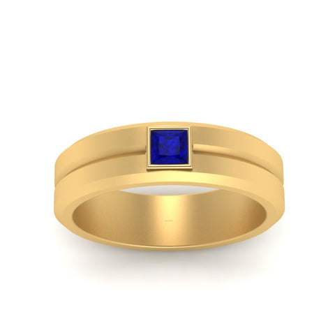 Mens Princess Cut Solitaire Wedding Ring