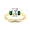 Load image into Gallery viewer, 0.25-ct-emerald-cut-three-stone-emerald-engagement-ring-in-yellow-gold-fdenr9299emgemgrangle5-0.25ct-nl-yg.jpg