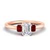 Load image into Gallery viewer, 0.25-ct-emerald-cut-three-stone-ruby-engagement-ring-in-rose-gold-fdenr9299emgrudrsleep-0.25ct-nl-rg
