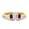 Load image into Gallery viewer, 0.25-ct-emerald-cut-three-stone-ruby-engagement-ring-in-yellow-gold-fdenr9299emgrudrsleep-0.25ct-nl-yg.jpg
