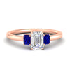 Load image into Gallery viewer, 0.25-ct-emerald-cut-three-stone-sapphire-engagement-ring-in-rose-gold-fdenr9299emgsablsleep-0.25ct-nl-rg.jpg