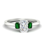 Load image into Gallery viewer, 0.25-ct-radiant-cut-three-stone-emerald-engagement-ring-in-white-gold-fdenr9299ragemgrsleep-0.25ct-nl-wg.jpg