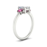 Load image into Gallery viewer, 0.25-ct-radiant-cut-three-stone-pink-sapphire-engagement-ring-in-white-gold-fdenr9299ragsadrpiangle2-0.25ct-nl-wg.jpg