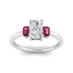 Load image into Gallery viewer, 0.25-ct-radiant-cut-three-stone-pink-sapphire-engagement-ring-in-white-gold-fdenr9299ragsadrpiangle5-0.25ct-nl-wg.jpg