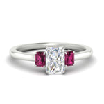 Load image into Gallery viewer, 0.25-ct-radiant-cut-three-stone-pink-sapphire-engagement-ring-in-white-gold-fdenr9299ragsadrpisleep-0.25ct-nl-wg.jpg