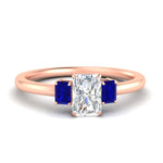 Load image into Gallery viewer, 0.25-ct-radiant-cut-three-stone-sapphire-engagement-ring-in-rose-gold-fdenr9299ragsablsleep-0.25ct-nl-rg.jpg