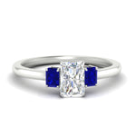 Load image into Gallery viewer, 0.25-ct-radiant-cut-three-stone-sapphire-engagement-ring-in-white-gold-fdenr9299ragsablsleep-0.25ct-nl-wg.jpg