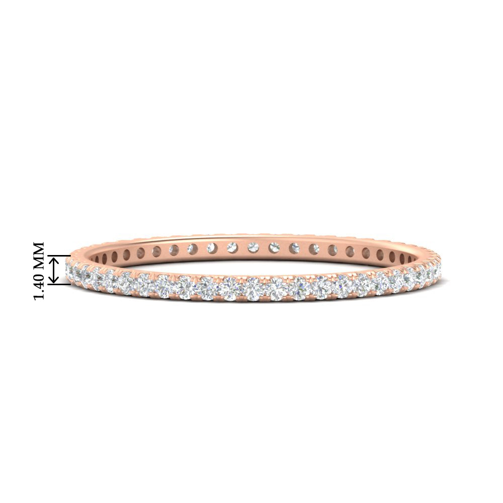 Thin Round Cut Eternity Band