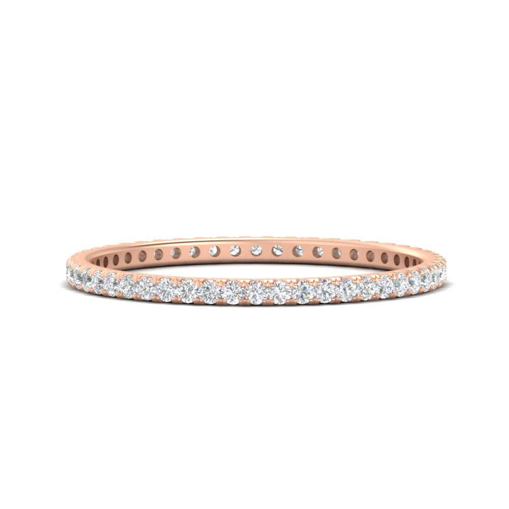 Thin Round Cut Eternity Band