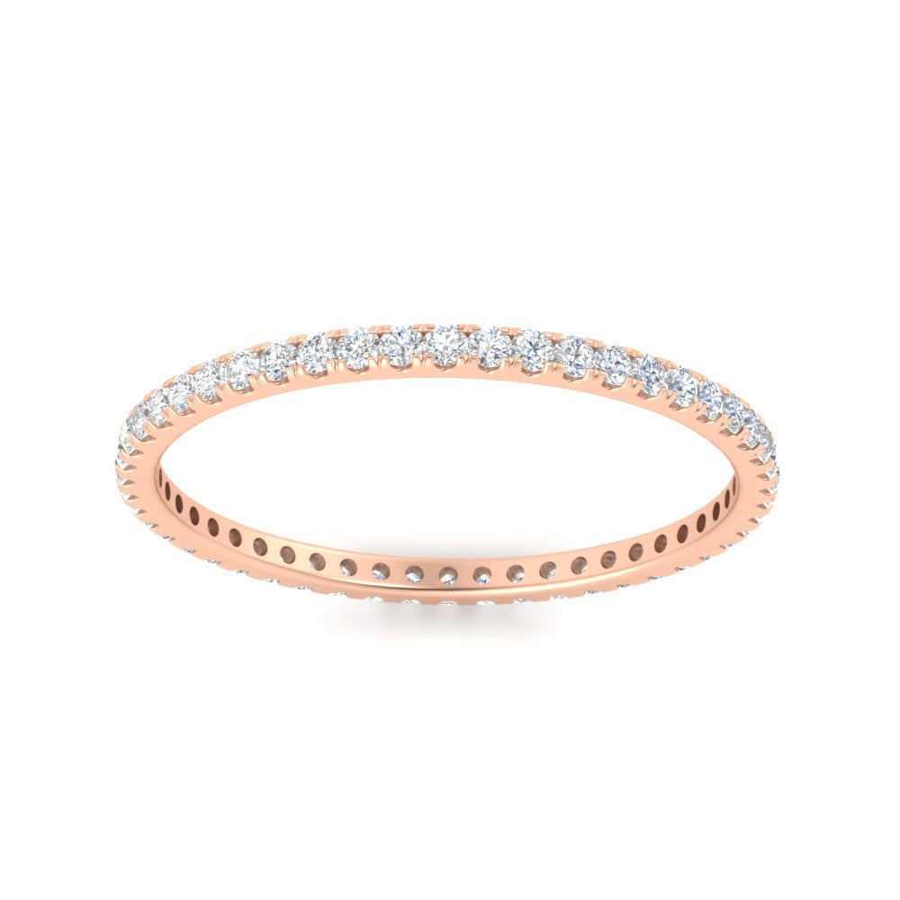 Thin Round Cut Eternity Band