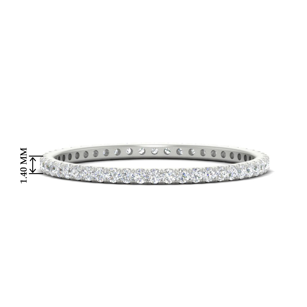 Thin Round Cut Eternity Band