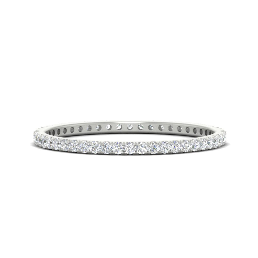 Thin Round Cut Eternity Band