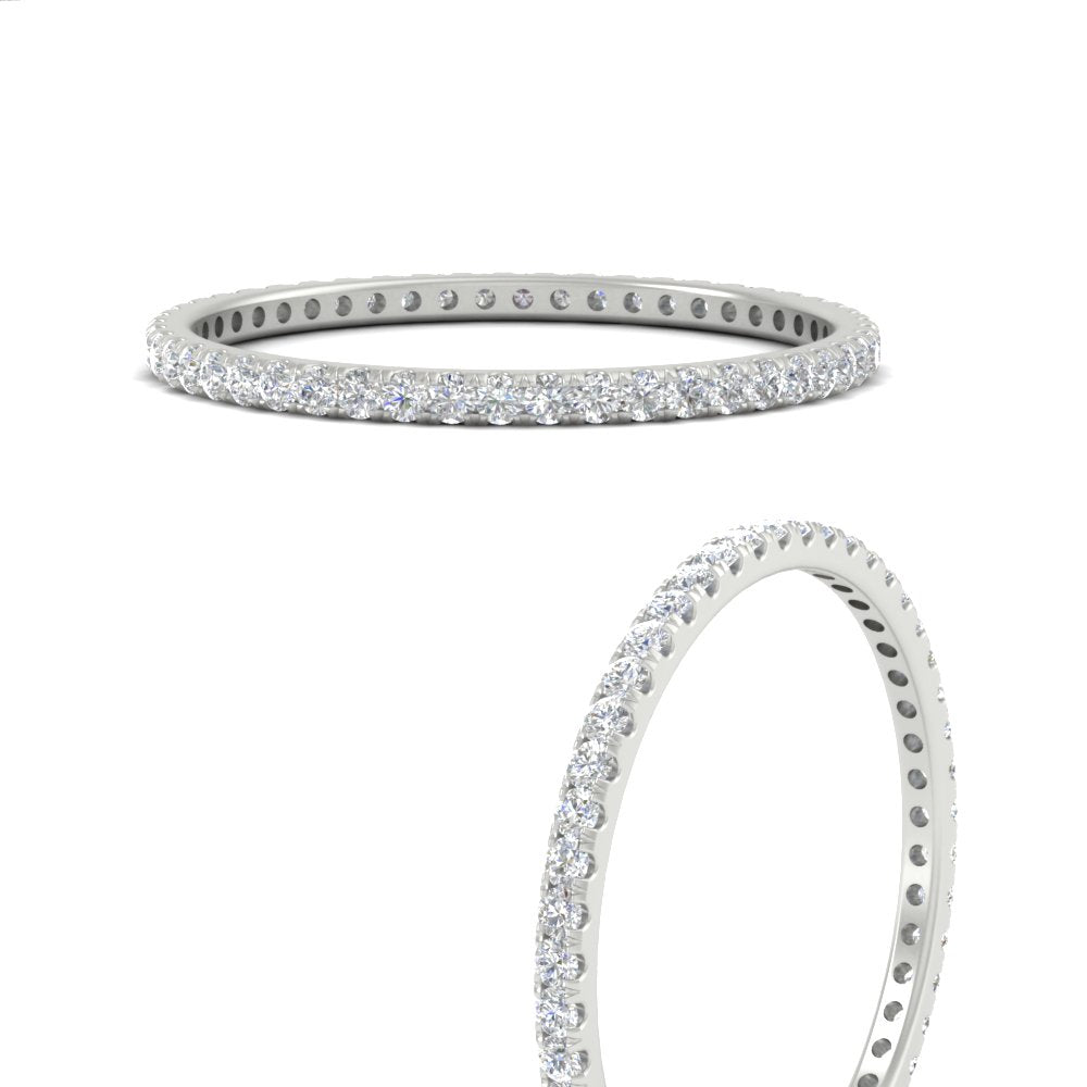 Thin Round Cut Eternity Band