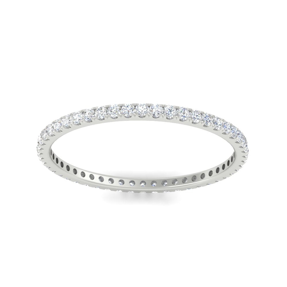 Thin Round Cut Eternity Band