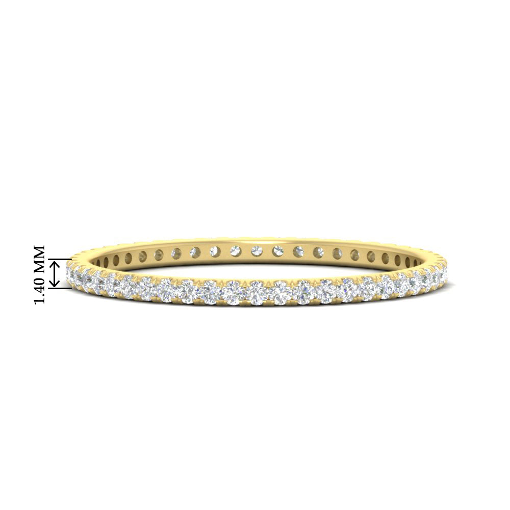 Thin Round Cut Eternity Band