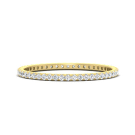 Thin Round Cut Eternity Band
