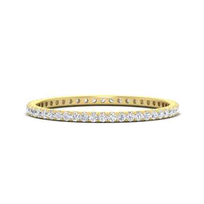 Thin Round Cut Eternity Band