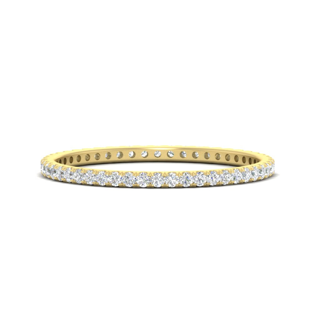 Thin Round Cut Eternity Band