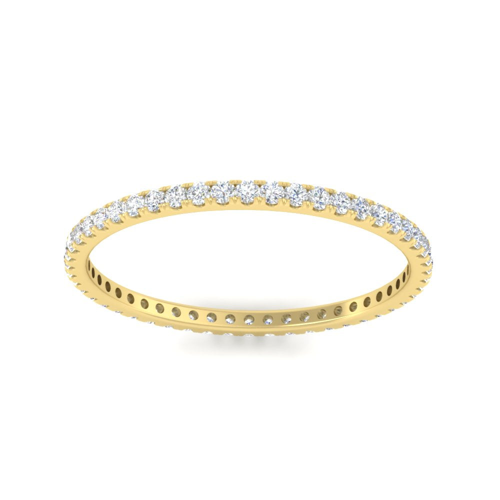 Thin Round Cut Eternity Band