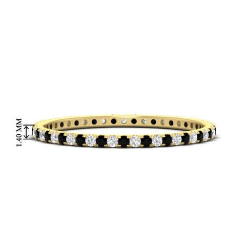 0.25-ct-round-diamond-eternity-band-with-black-diamond-in-yellow-gold-FDEWB8371GBLACK-0.25CT-NL-YG-HW