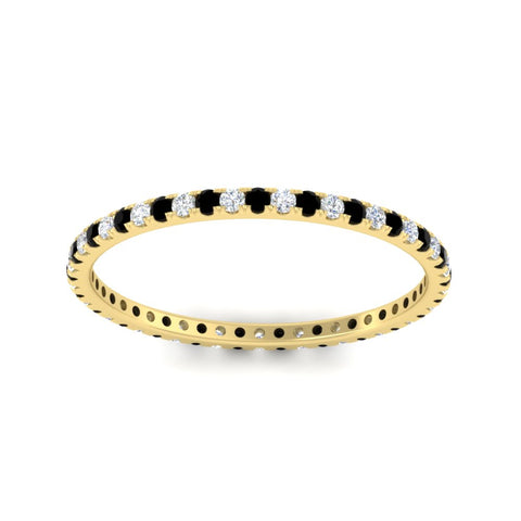 0.25-ct-round-diamond-eternity-band-with-black-diamond-in-yellow-gold-FDEWB8371GBLACKANGLE5-0.25CT-NL-YG