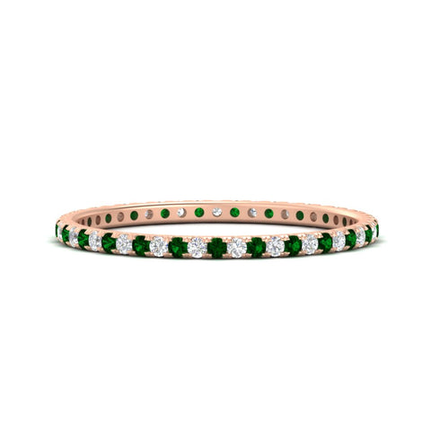 0.25-ct-round-diamond-eternity-band-with-emerald-in-rose-gold-FDEWB8371GEMGR-0.25CT-NL-RG