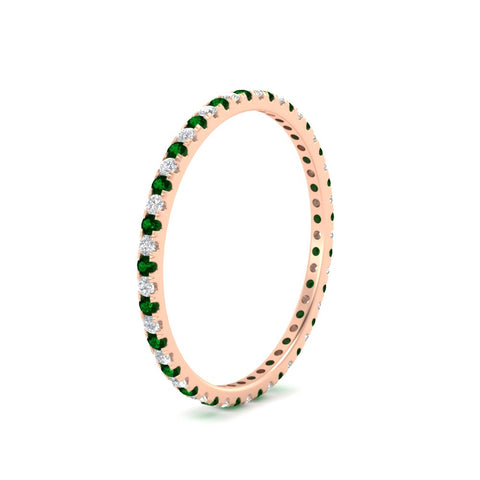 0.25-ct-round-diamond-eternity-band-with-emerald-in-rose-gold-FDEWB8371GEMGRANGLE2-0.25CT-NL-RG