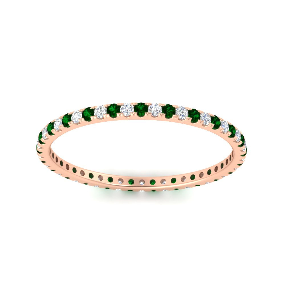 Thin Round Cut Eternity Band