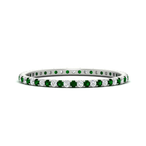 0.25-ct-round-diamond-eternity-band-with-emerald-in-white-gold-FDEWB8371GEMGR-0.25CT-NL-WG