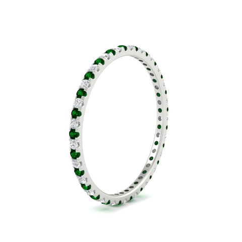 0.25-ct-round-diamond-eternity-band-with-emerald-in-white-gold-FDEWB8371GEMGRANGLE2-0.25CT-NL-WG