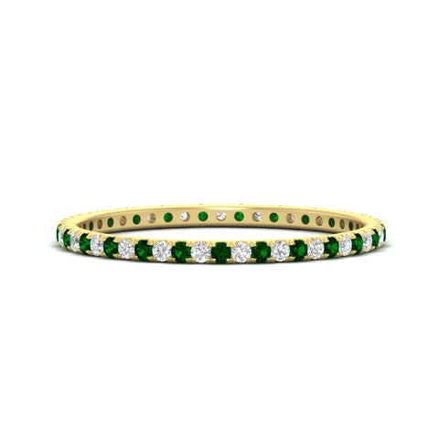 0.25-ct-round-diamond-eternity-band-with-emerald-in-yellow-gold-FDEWB8371GEMGR-0.25CT-NL-YG
