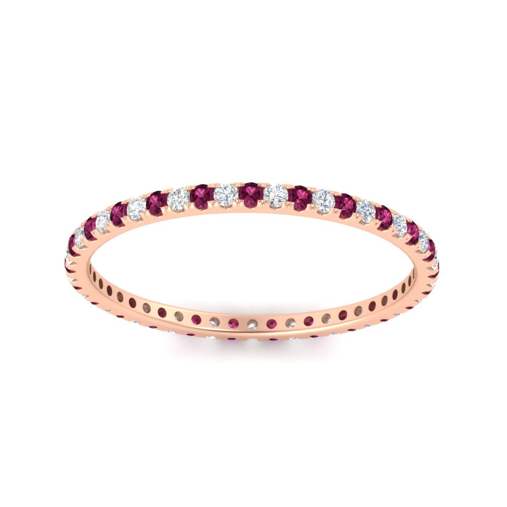 Thin Round Cut Eternity Band