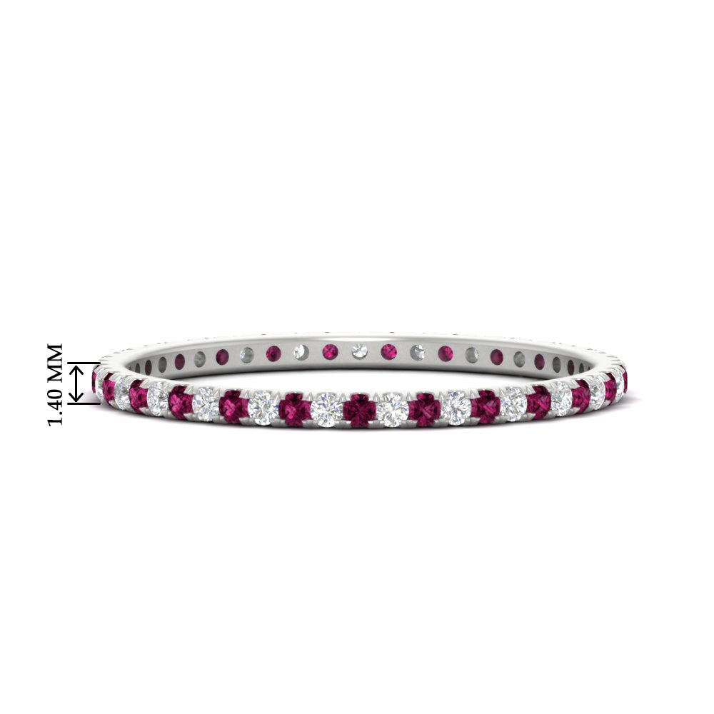Thin Round Cut Eternity Band