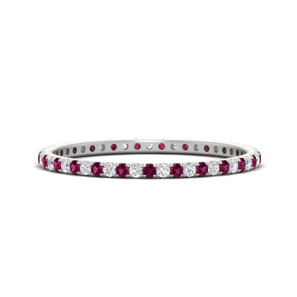 Thin Round Cut Eternity Band