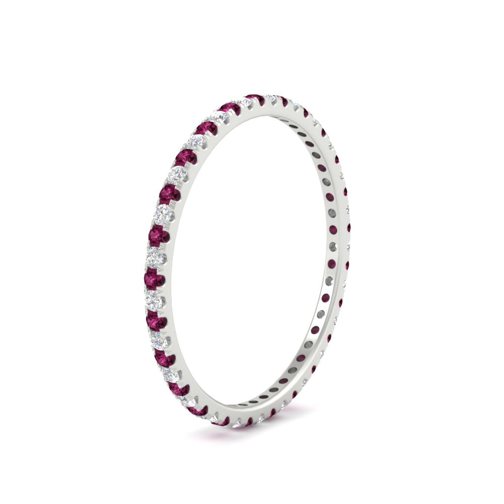 Thin Round Cut Eternity Band