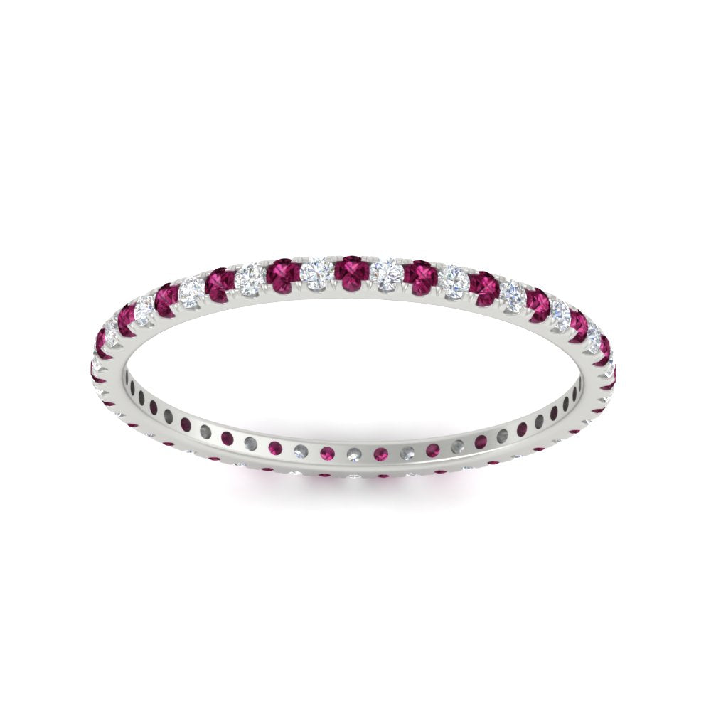 Thin Round Cut Eternity Band