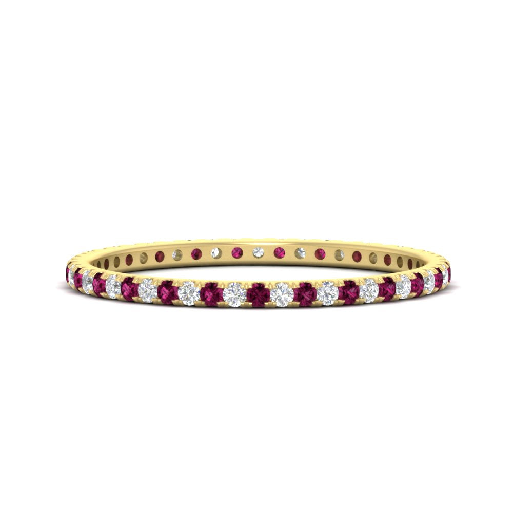 Thin Round Cut Eternity Band